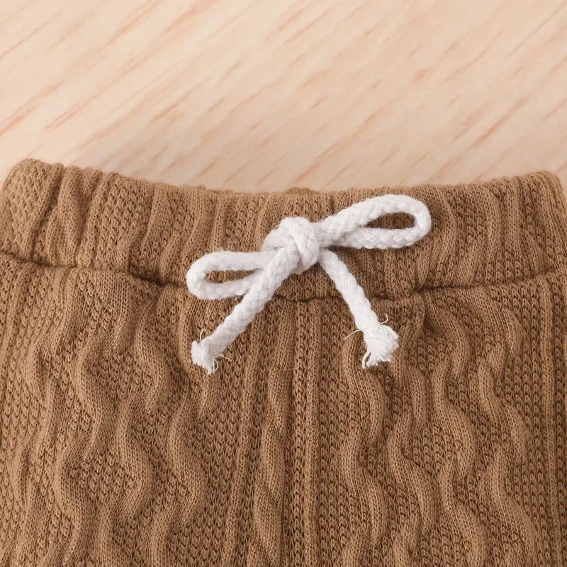 Newborn Baby Bodysuit Pant Set Autumn Long Sleeve Sweater Knit Trousers