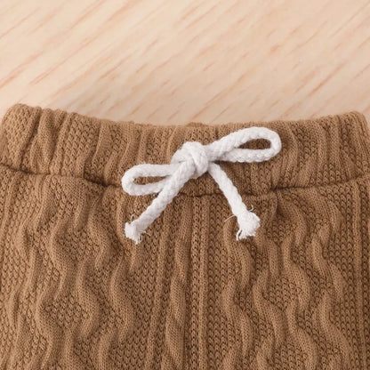 Newborn Baby Bodysuit Pant Set Autumn Long Sleeve Sweater Knit Trousers