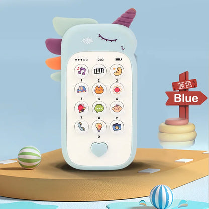 Baby Music Phone Toy with Teether Early Education Infant Telephone