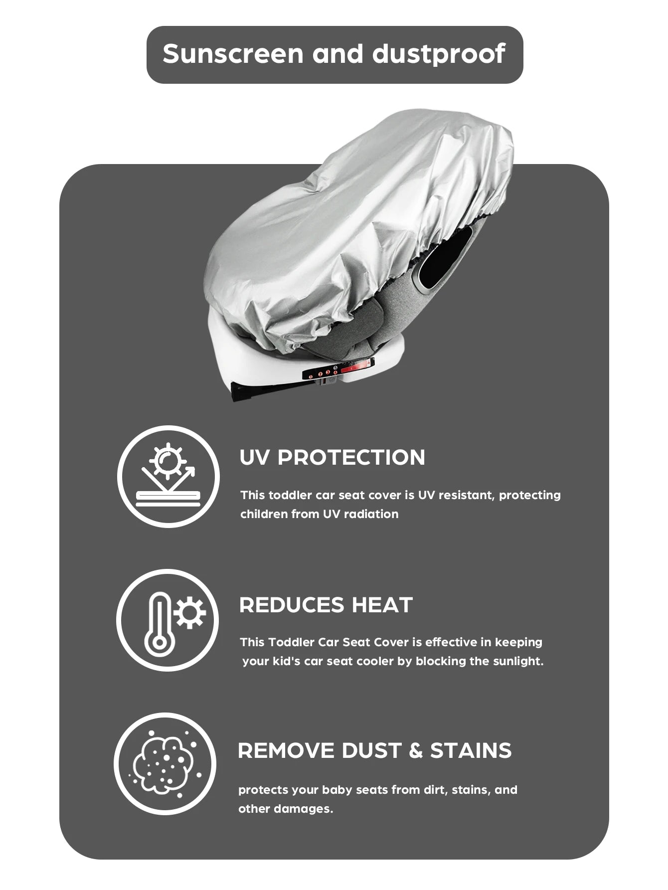 Baby Car Seat Sun Shade Cover UV Protection Travel Accessory