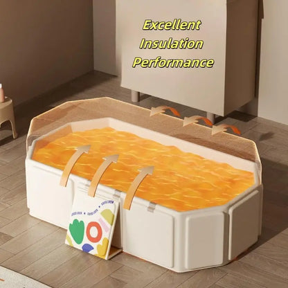 Portable Baby Bathtub Quick Pop-Up Non-Inflatable Space-Saving Tub for Infants 0–8 Years