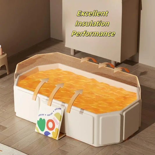 Portable Baby Bathtub Quick Pop-Up Non-Inflatable Space-Saving Tub for Infants 0–8 Years
