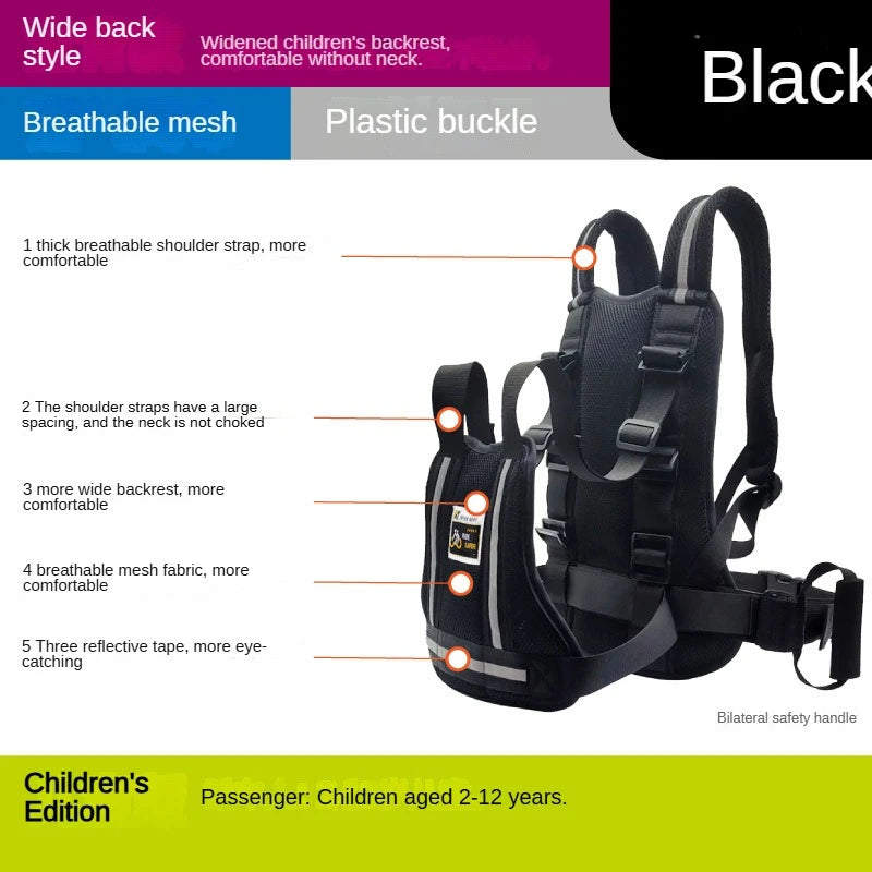 Child Seat Baby Carrier Belt Motorcycle Safety Belt Adjustable Non-Slip Protection Belt