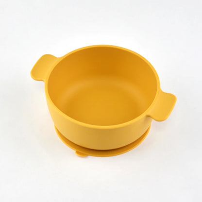 Baby Silicone Tableware Training Bowl with Handles and Suction Cup