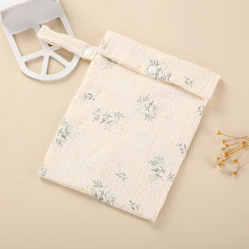Printed Cotton Diaper Bag Multi-Functional Mommy Handbag