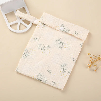 Printed Cotton Diaper Bag Multi-Functional Mommy Handbag
