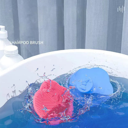 Baby Hair Brush Soft Silicone Newborn Head Massager Comb