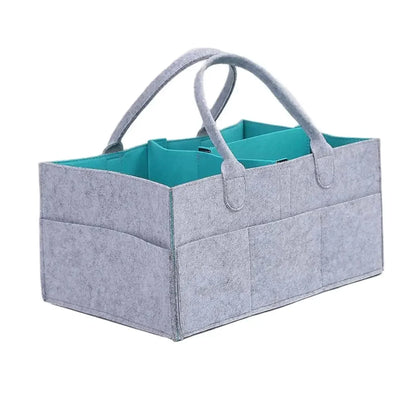 Baby Portable Foldable Felt Diaper Organizer Multi-Functional Bag