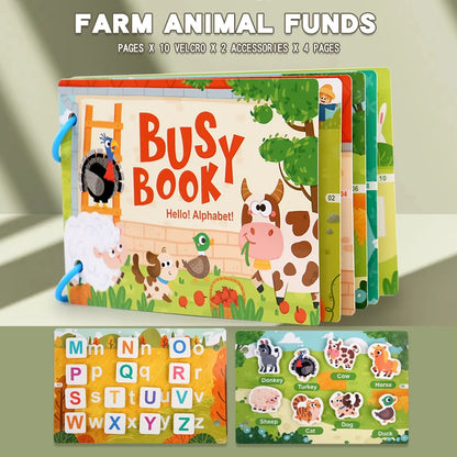 Montessori Baby Busy Book Early Learning Educational Toy