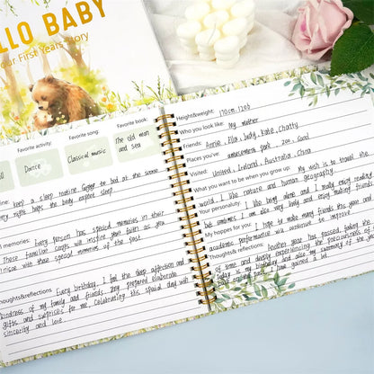 Baby Memory Book Keepsake First 5 Years Milestone Photo Album 100 Pages