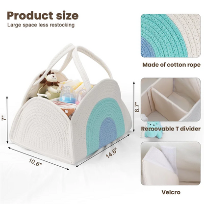 Baby Diaper Organizer Basket for Diapers and Wipes Newborn Essentials