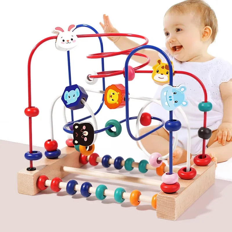 Baby Wooden Beads Building Blocks Early Learning Toy