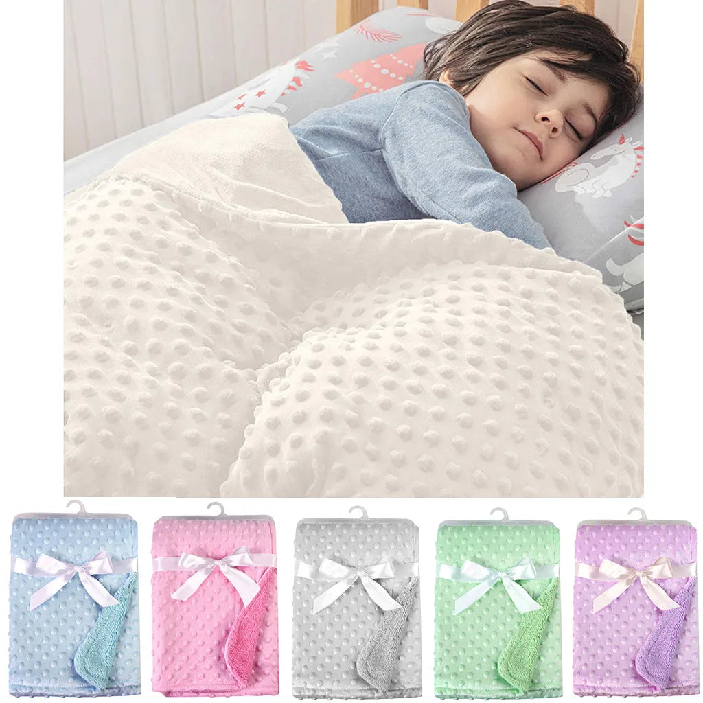 Baby Blanket Newborn Soft Fleece Thermal Swaddle Wrap Winter Bedding