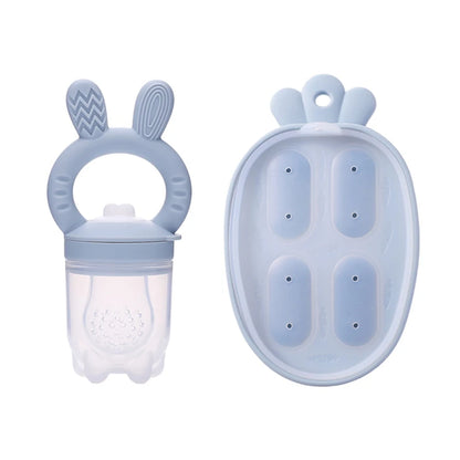 Baby Rabbit Silicone Fruit Feeder BPA-Free Baby Food Feeder Nursing Feeding Set