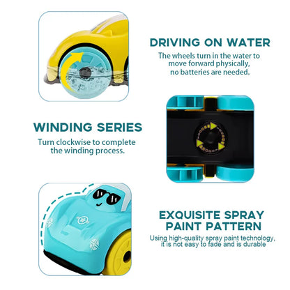 Baby Bath Toy Floating Clockwork Car Cute Water Play Toy Kids Gift