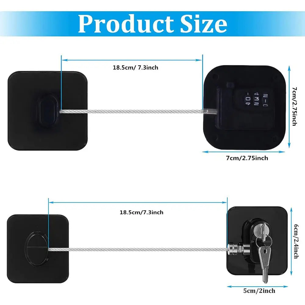Baby Safety Refrigerator and Cabinet Lock with Keys