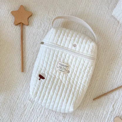 Portable Quilted Stroller Baby Diaper Caddy Organizer Bag