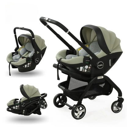 3-in-1 Baby Safety Stroller Two-Way Newborn Car Seat Portable Baby Stroller for 0-2 Years