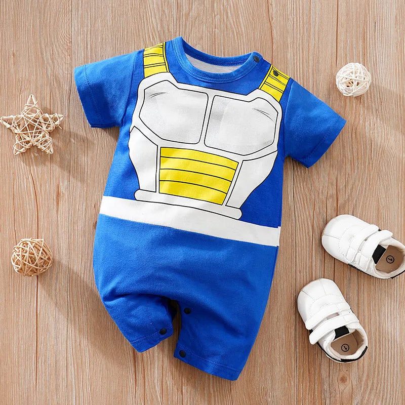 Newborn Anime Cotton Jumpsuit Soft Summer Short Sleeve Baby Romper 0-18 Months