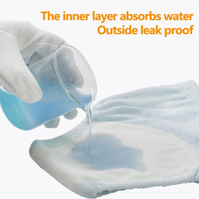 Newborn Reusable Cotton Baby Diapers Washable Potty Training Pants