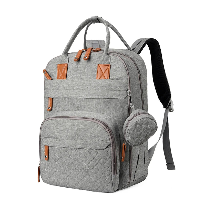 Multifunction Waterproof Diaper Backpack with Changing Station & Stroller Straps