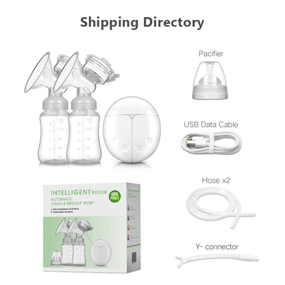 Electric Double Breast Pump USB BPA Free Feeding Set