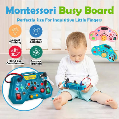 Montessori Busy Board Toddler Learning Toy Travel Educational Gift