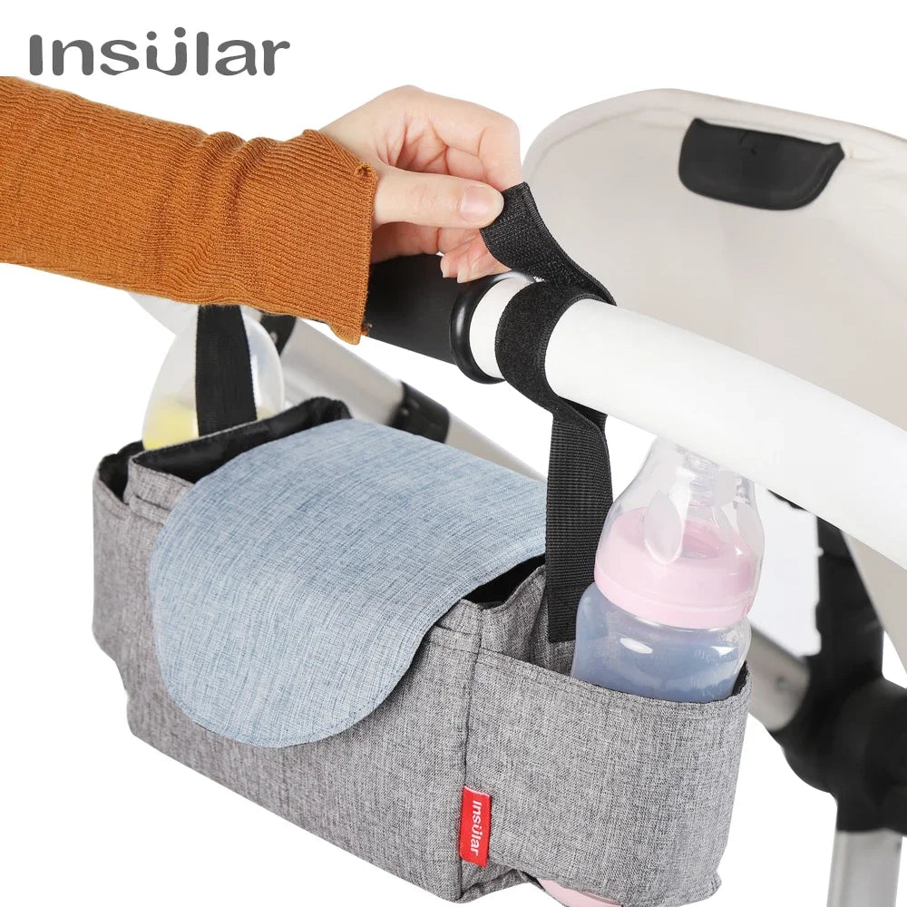 Insular Baby Diaper Bag Milk Bottle Insulation Storage Mommy Stroller Bag