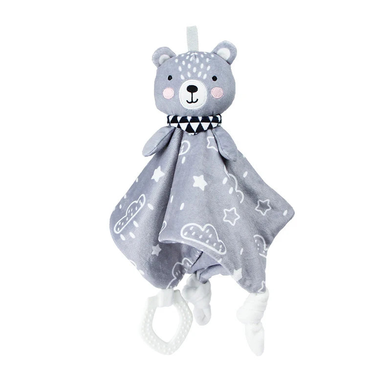 Baby Security Blanket Soft Plush Animal Soothing Toy