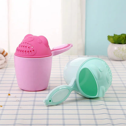 Cute Bear Baby Shower Cap Toddler Shampoo Cup Bath Tool