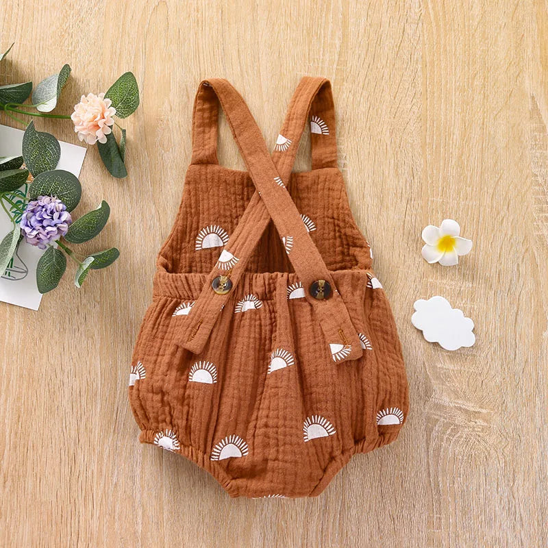 Baby Summer Romper Suspender Jumpsuit 0-24M