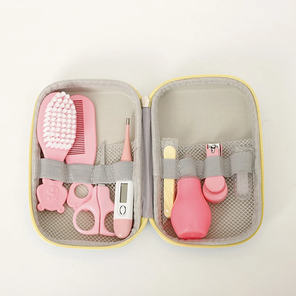 8PCS Baby Care Kit Portable Hygiene Grooming Set with EVA Box