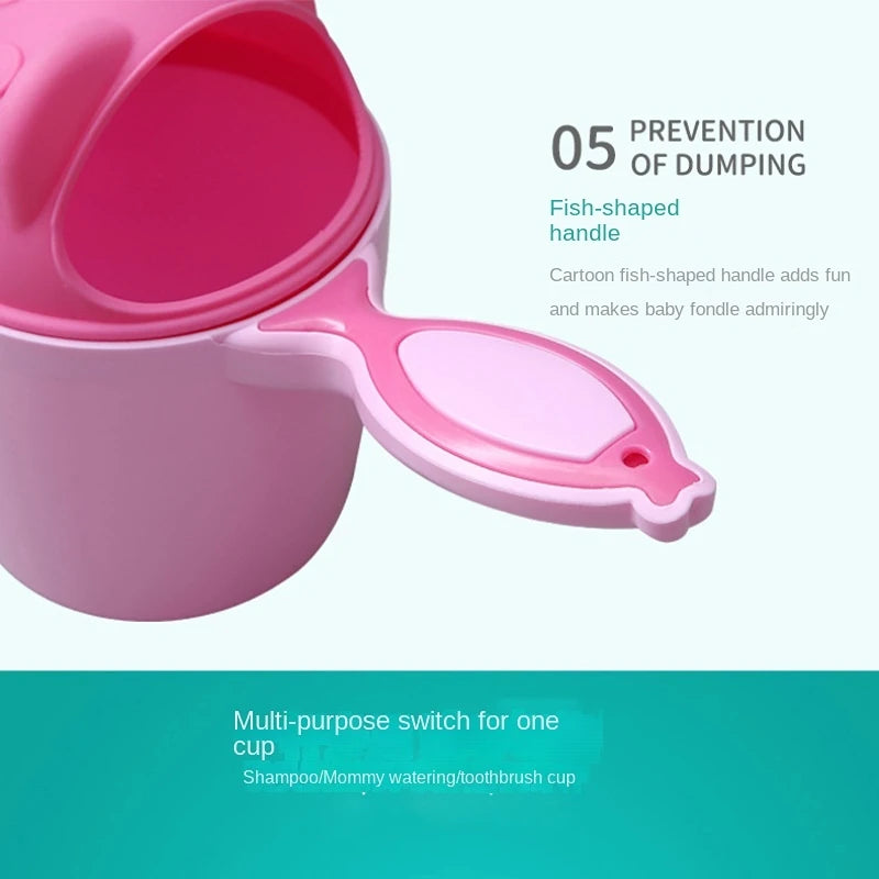 Cute Bear Baby Shower Cap Toddler Shampoo Cup Bath Tool