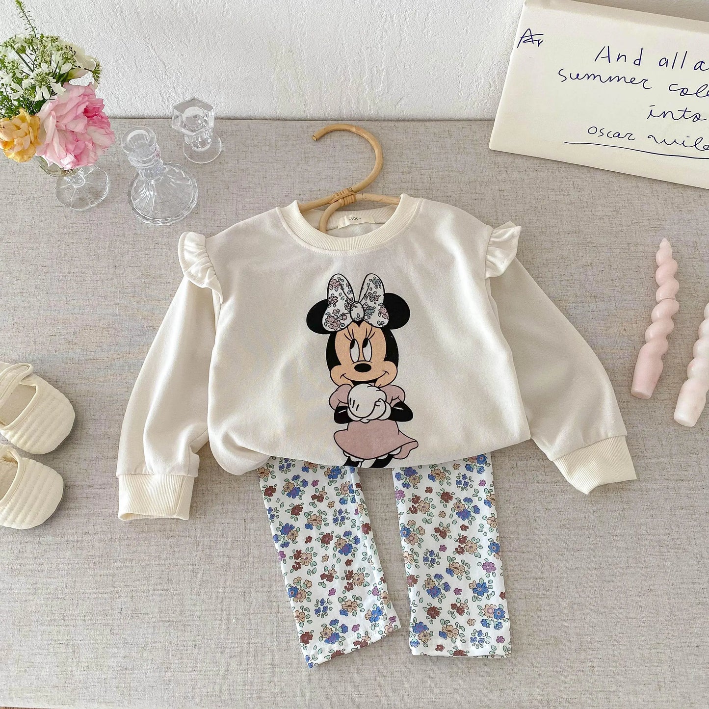 Kids Cartoon Girl Sports Set Top Pants 2 Piece Outfit