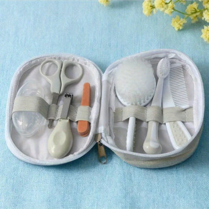 Baby Toothbrush Comb Nail Clippers Scissors Daily Care Kit for Infants