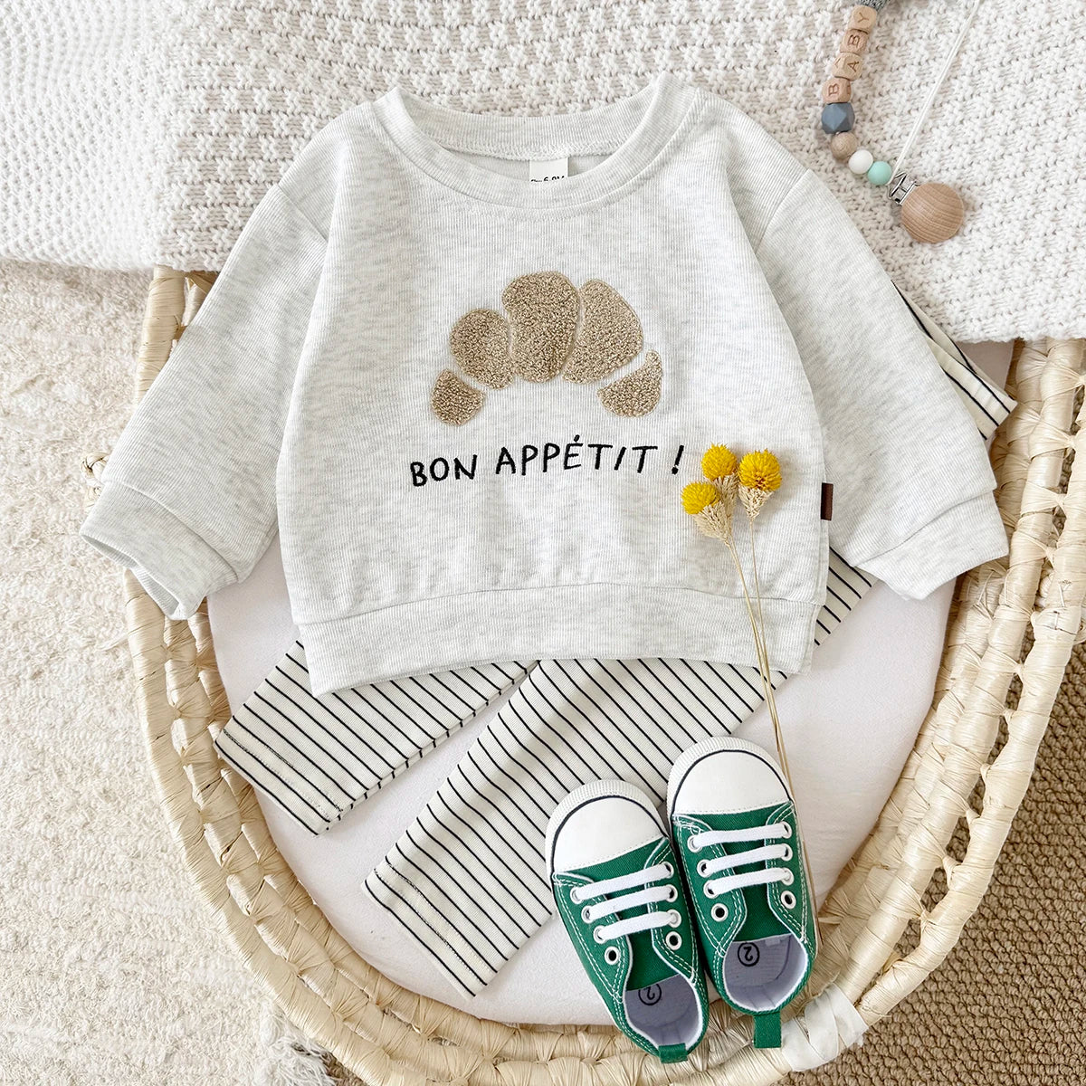Baby Boys Cartoon Sweatshirt Pants Set Autumn Winter