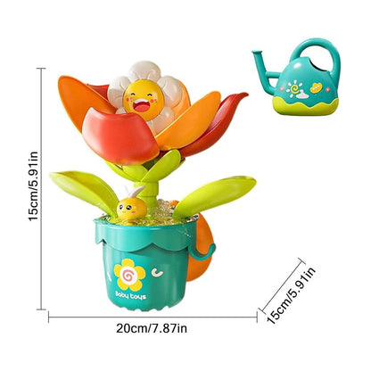 Baby Sunflower Bath Toy Spraying Water Shower Toy with Suction Cup