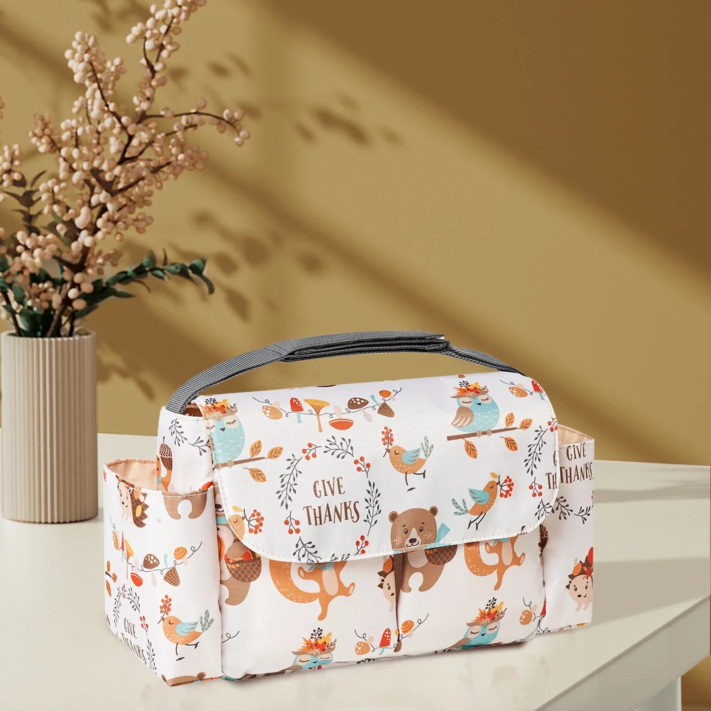 Cartoon Baby Diaper Bag Stroller Organizer Waterproof Nappy Bag