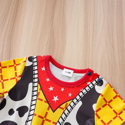 0-24M Baby One-Piece Cartoon Short Sleeve Summer Outfit