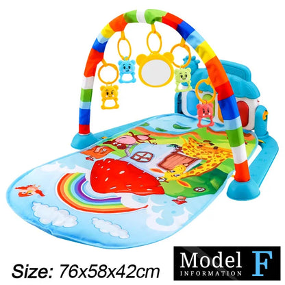 Baby Fitness Play Gym Music Activity Mat Piano Crawling Toy