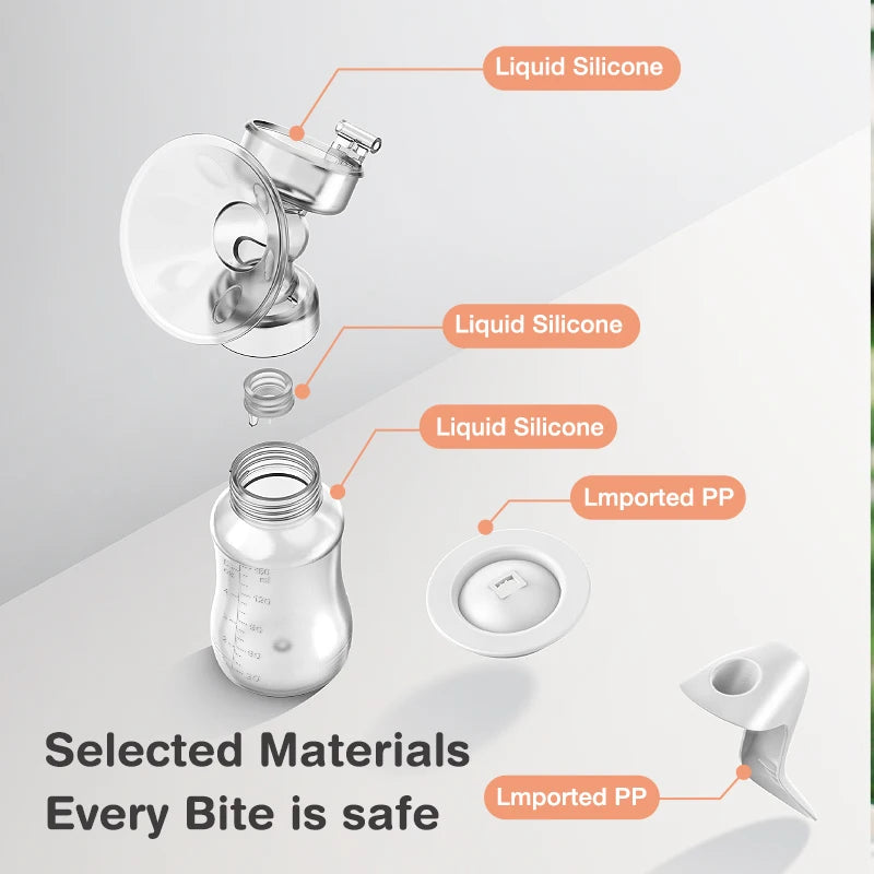 Manual Breast Pump Baby Nipple Suction Milk Bottle BPA Free