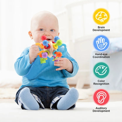 Baby Manhattan Silicone Rattle Ball Teether 0-12 Months
