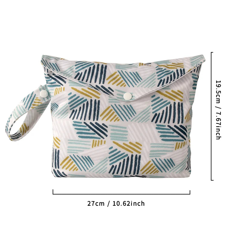 Baby Dry Wet Diaper Bag 19.5x27cm Waterproof Travel Stor