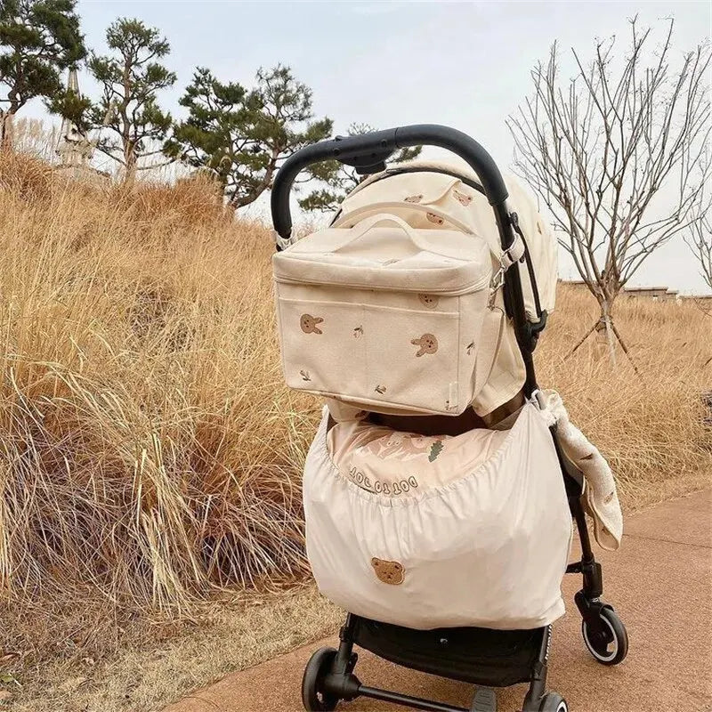 Baby Stroller Storage Bag for Bottles and Diapers