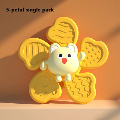 Baby Bath Toys Cartoon Suction Rattle Spinner Educational Fun Gifts