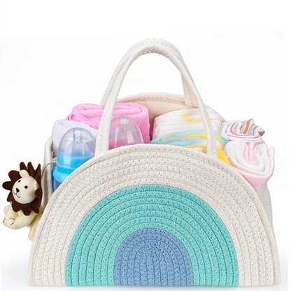 Baby Diaper Organizer Basket for Diapers and Wipes Newborn Essentials