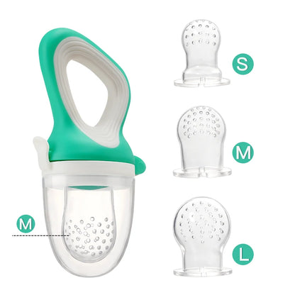 Baby Fruit & Vegetable Feeder Food-Grade Silicone Infant Nourishment Feeder with Mesh Bag