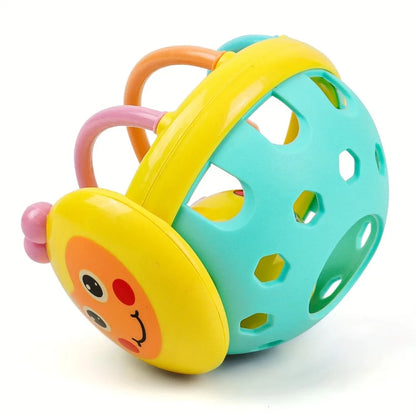 Baby Soft Teething Sensory Ball Rattle Early Learning Grasping Toy