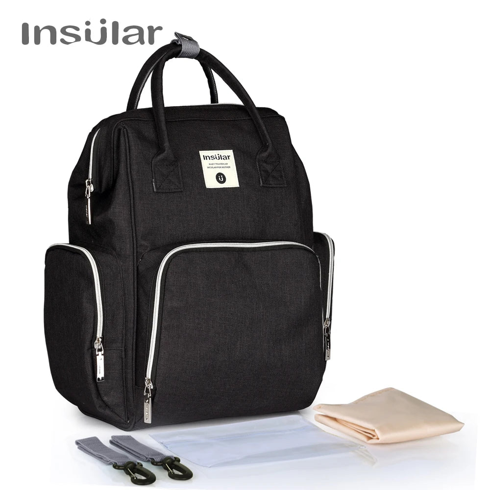 Insulated Baby Diaper Bag Backpack Thermal Nappy Changing Bag