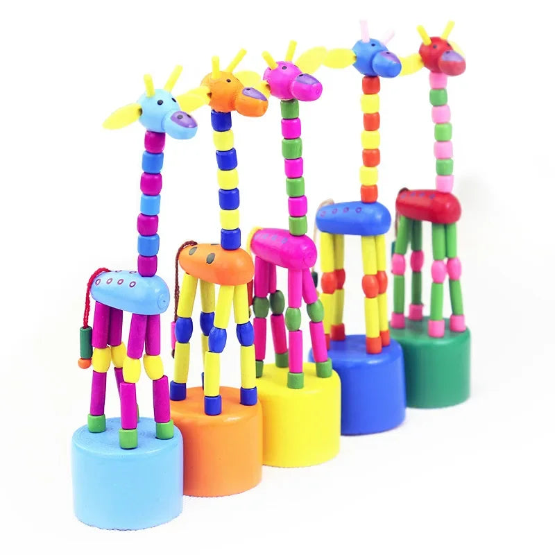 Montessori Wooden Educational Toys Early Learning Baby Finger Exercise Giraffe Gift